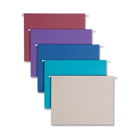 Smead Smead, COLORED HANGING FILE FOLDERS, LETTER SIZE, 1/5-CUT TAB, ASSORTED, 25PK 64056